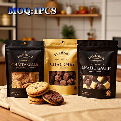 इको-फ्रेंडली कस्टम डिजिटल प्रिंट स्टैंड-अप मायलर बैग्स के साथ रीसेलेबल ज़िपर और मसाले और बीजों के लिए देखने की खिड़की