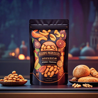 नमी प्रतिरोधी कम्पोजिट बैग स्टैंड अप खाद्य पैकेजिंग बैग स्नैक्स और कुकीज़ के लिए थोक