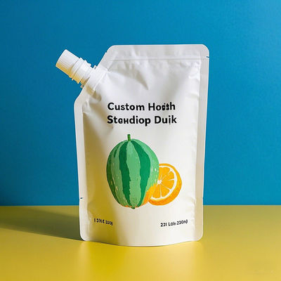 Customizable Stand-Up Spout Pouch with Resealable Zipper, Food-Grade PE Material for Liquid Packaging (FDA Approved)