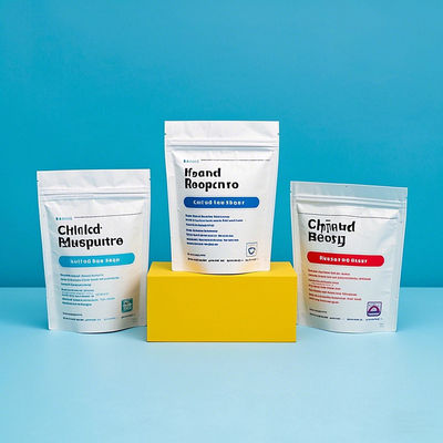 Child Resistant Standing Pouch Flat Bottom Manufacturer Customizable Composite Barrier For Household Products