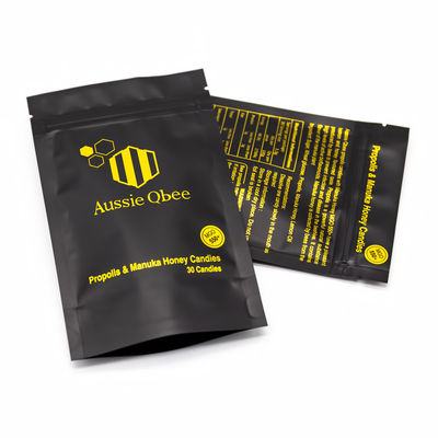 कैंडी / स्नैक्स / फार्मास्यूटिकल्स के लिए मल्टी-लेयर एल्यूमीनियम कम्पोजिट चाइल्ड प्रूफ पैकेजिंग बैग अनुकूलन योग्य सीआर पैकेजिंग समाधान