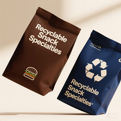 कस्टम 8-साइड सील स्टैंड-अप फूड बैग्स स्नैक्स / कॉफी के लिए एफडीए-अनुमोदित और नमी-सबूत आईएसओ 22000 प्रमाणित