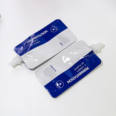 फ्लैट बॉटम 100ml स्पआउट पाउच स्टैंड अप पैकेजिंग समाधानों के लिए अनुकूलित