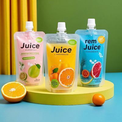 कस्टम तरल रस पैकेजिंग स्टैंड अप स्पूट बैग Doypack बैग