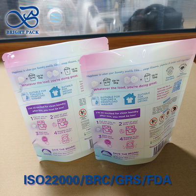 ​4-इन-1 लॉन्ड्री पॉड्स ट्रिपल-सील पैकेजिंग बैग - कस्टम प्रिंटिंग और नमी अवरोध