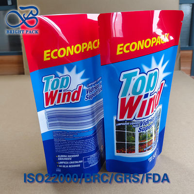 ग्लास क्लीनर के लिए पर्यावरण के अनुकूल तीन सील बैग - पुनर्नवीनीकरण योग्य कम्पोजिट सामग्री