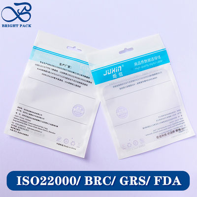 पारदर्शी खिड़कियों के साथ इलेक्ट्रॉनिक्स उत्पादों के लिए पर्यावरण के अनुकूल कस्टम प्रिंटिंग सीलिंग ज़िपर प्लास्टिक बैग पैकेजिंग।