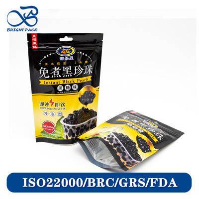 ऑक्सीजन-बैरियर स्टैंड अप पॉचेस फॉर इंस्टेंट फूड पैकेजिंग विथ मल्टी-लेयर फिल्म एंड सीलिंग ज़िपर।