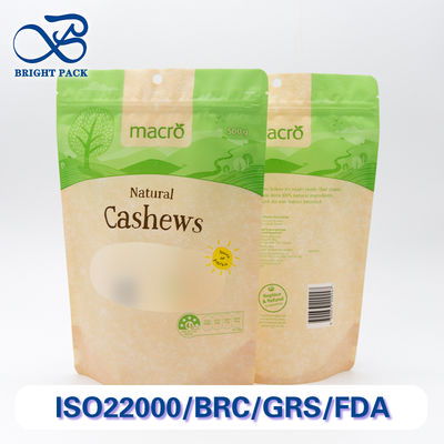 सूखे खाद्य पैकेजिंग के लिए ज़िप-लॉक स्टैंड अप पाउच, जिनमें स्पष्ट खिड़कियाँ और खाद्य-ग्रेड सामग्री हैं, थोक ऑर्डर पर छूट।