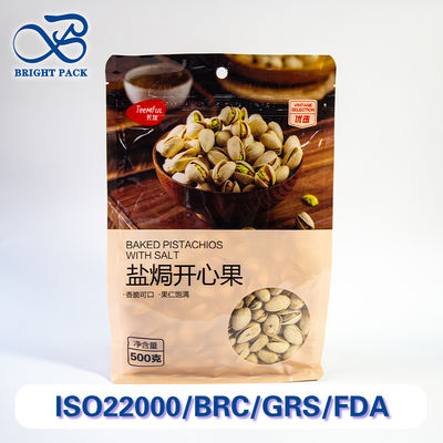 खाद्य-ग्रेड आठ तरफा सीलिंग बैग पारदर्शी खिड़कियों के साथ, जो स्नैक्स और नट्स पैकेजिंग के लिए आदर्श हैं। थोक ऑर्डर पर छूट।