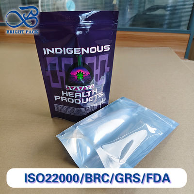 फार्मा-ग्रेड अनुकूलन मुद्रण स्टैंड अप बैग के लिए फार्मास्यूटिकल्स पैकेजिंग के लिए पारदर्शी बैक के साथ डिजाइन किया गया।