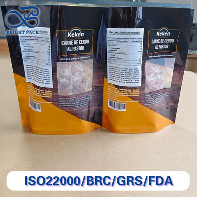 पारदर्शी खिड़की के साथ खाद्य पैकेजिंग के लिए अनुकूलन योग्य डिजिटल मुद्रित स्टैंड अप बैग।