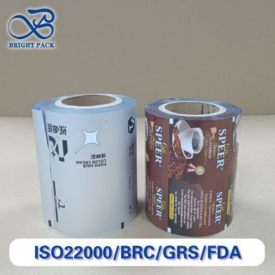 उच्च बाधा 3-परत कॉफी रोल फिल्म नमी प्रूफ ताजगी लॉक कॉफी बीन्स / पाउडर के लिए पैकेजिंग कस्टम आकार / मोटाई