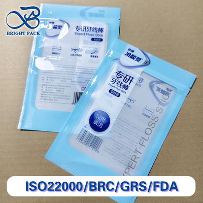 पर्यावरण के अनुकूल डेंटल फ्लॉस पिक बैग 100pc रीसाइक्लेबल ज़िपर क्लोजर