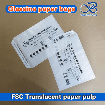 ग्रीसप्रूफ फूड सेफ ग्लासिन पेपर बैग इको फ्रेंडली ट्रांसपेरेंट पैकेजिंग बेकरी कैंडी क्राफ्ट के लिए