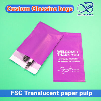 उच्च पारदर्शिता और 100% बायोडिग्रेडेबल सामग्री वाले पर्यावरण-अनुकूल ग्लासलाइन पेपर बैग और लिफाफे
