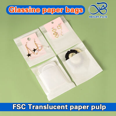 पर्यावरण के अनुकूल कपड़ों की पैकेजिंग के लिए अनुकूलन योग्य बायोडिग्रेडेबल पारभासी ग्लासिन पेपर बैग