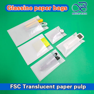 थोक अनुकूलन मुद्रण पुनः प्रयोज्य पर्यावरण के अनुकूल ग्लासिन पेपर बैग