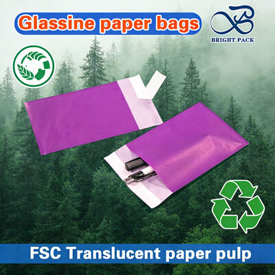 लक्जरी परिधान पैकेजिंग के लिए उच्च पारदर्शिता और अनुकूलन योग्य आकार वाले एफएससी प्रमाणित ग्लासिन पेपर बैग
