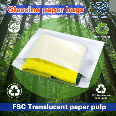 अनुकूलित लोगो ग्लासिन पेपर बैग कपड़ा कंपोस्टेबल कपड़े ग्लासिन बैग टी-शर्ट कोट के लिए पारदर्शी पेपर पैकेजिंग बैग